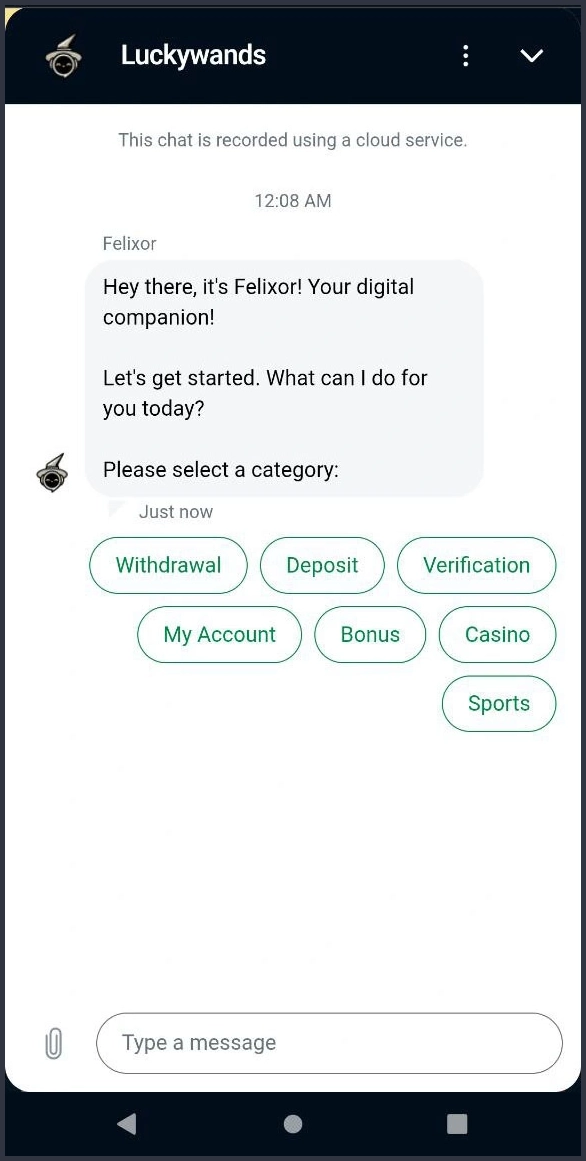 Live klantenservice via chatfunctie