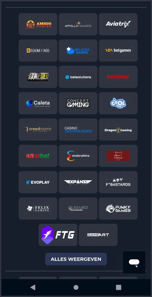 Aanbieders van live casinospellen bij Lucky Wands Casino